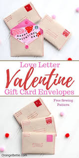 Love Letter Diy Gift Card Envelope Free Sewing Pattern Orange Bettie Diy Gift Card Gift Card Envelope Card Envelopes