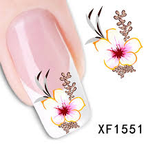 An easy tutorial for a flower toe nail art design. 1 Pcs Water Transfer Sticker Nail Art Manicure Pedicure Flower Fashion Daily 5239691 2021 5 19