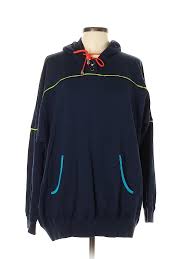 Details About Elisabeth By Liz Claiborne Women Blue Pullover Hoodie 3 Plus