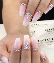 Pretty Diamond Nail Designs Diamond Nailart Nails Wedding Nail Art Design Bridal Nails Diamond Nails