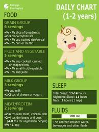 Food Chart For 1 Yr Old Boy