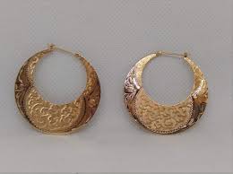 14k solid yellow gold gemstone: Vintage Engraved 14k Yellow Gold Hoop Earrings Jewelry Earrings Valresa Com