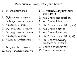 Some of them are not appropriate to use with strangers or even with your family. Walt Recognise The Words For Brothers And Sisters In Spanish Wilf To Be Able To Say How Many Brothers And Sisters I Have To Get Level 2c To Be Able To
