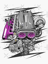 Nissan Rb26 Engine Sticker By Racing Factory In 2021 Automotive Artwork Jdm Wallpaper Automotive Art