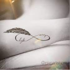 Oct 04, 2020 · a gently inked feather tattoo is a beautiful symbol of graceful strength and quiet independence. 2pcs Love Life Feather Infinity Loop From Inknartshop Temporary