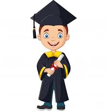 Cartoon Boy In Graduation Costume Holding A Diploma Graduation Cartoon Cartoon Boy Cute Cartoon Girl