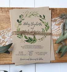 Kraft Wedding Invitation Rustic Wedding Invitation Suite Greenery Wedding Invite Set Botanical Wedding Invitation Garden Wedding Botanical Wedding Invitations Kraft Wedding Invitations Green Wedding Invitations