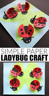 Kreatif penataan bunga krokot dll / dekorasi ruang. How To Make A Paper Ladybug Craft Insect Crafts Ladybug Crafts Preschool Crafts