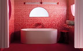 Mosaic tile bathroom mirror | centsational style. 22 Ways To Pop Off With The Color Pink Dwell