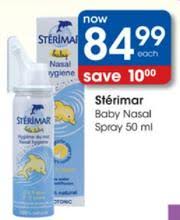 Saline (saltwater) sprays are a classic line of treatment for nasal issues, so the market has many options from which to choose. Sterimar Baby Nasal Spray 50ml Each M Guzzle Co Za