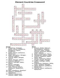 Element Symbol Crossword Countries Of The World Element Symbol Crossword Countries Of The World Solution Element Symbols Crossword Word Puzzles
