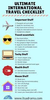Ultimate Travel Checklist 28 Overlooked But Essential Things To Do International Travel Checklist Travel Checklist Printable International Travel Tips