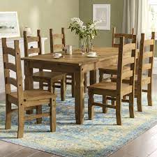 Rustic dining table and chairs. Union Rustic Dodge 7 Piece Pine Solid Wood Dining Set Reviews Wayfair Co Uk