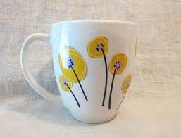 Kris ruff surface pattern designer. Kris Ruff Blue Harbor Collection 2016 Ceramic Coffee Mug 14 Oz Yellow Flowers Krisruff Mugs Mugs For Sale Coffee Mugs