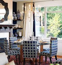 Colour Style At Home Cottage Dining Rooms Dining Room Blue Round Dining Room