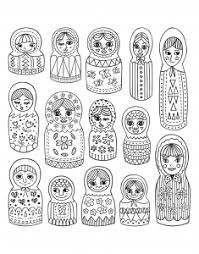 Color dozens of pictures online, including all kids favorite cartoon stars, animals, flowers, and more. Russian Dolls Coloring Pages For Adults