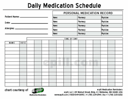 free daily medication chart to print medication log