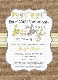 Gender Neutral Baby Shower Invitations Burlap Yellow Gray Bunting Banner Baby Shower Invites Neutral Gender Neutral Baby Shower Invitations Unisex Baby Shower
