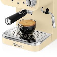 Review Swan Retro Pump Espresso Coffee Machine Daily Teaspoon