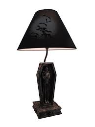 Robot Check Goth Home Decor Black Table Lamps Gothic Bedroom