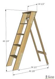 Diy Decorative Vintage Wood Ladder Her Tool Belt Wooden Ladder Wood Ladder Wooden Diy