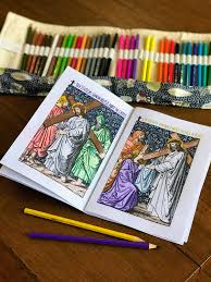 Stations of the cross transparent images (181). Stations Of The Cross Printable Coloring Book Coloring Pages For Adults And Kids Digital Download Catholic All Year