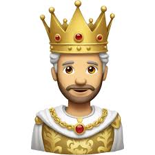 white king with crown emoji