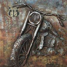 Yosemite Home Decor Rider Iv Wall Art Pctg130310 Motorcycle Art Painting Hand Painted Wall Art Iron Wall Art