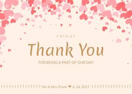 Wedding thank you card wording. Wedding Thank You Cards Make Free Printable Thank You Cards For Wedding Online