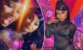 Megan Thee Stallion Scintillates In Sheer Black At Wap Pal Cardi B S Wild Mask Free Birthday Bash Daily Mail Online Learn about megan thee stallion: