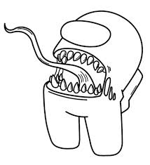 among us impostor coloring page