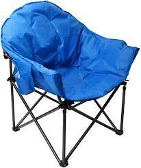 Buy Alpha Camp Heavy Duty Oversize Camping Chair Round Moon Saucer Chair Padded Folding Chair With Cup Holder And Carry Bag Online In Indonesia B08zmysc5p