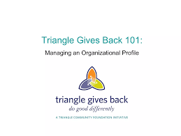 Triangle Gives Back October Webinar | PPT