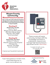 ⏰ There's still time to join us for the Wayne County Community Blood  Pressure Courses! Learn how to understand, measure, and manage your blood  pressure—the “silent killer”—with support from WCH and the