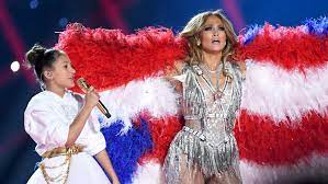 The stars used the platform to make subtle — yet powerful — statements impacting the latinx community. Watch Jennifer Lopez And Daughter Emme S Super Bowl Halftime Duet
