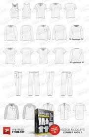 Download Pro Vector Apparel Template Kit Illustrator And Coreldraw Verion Screen Printing Clothes Screen Printing Templates PSD Mockup Templates