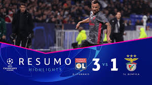 Lyon 3 1 Benfica Liga Dos Campeoes 2019 2020 Ficha Do Jogo Zerozero Pt