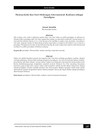 Mencipta/menjana idea untuk mengekalkan keamanan dan kemakmuran negara. Pdf Thomas Kuhn Dan Teori Hubungan Internasional Realisme Sebagai Paradigma