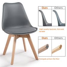 Enjoy free shipping on most stuff, even big stuff. Smilemart Mid Century Modern Padded Dining Chairs Set Of 4 Gray Walmart Com Walmart Com