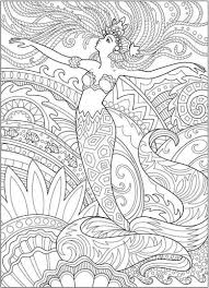 This free mermaid printable shows a mermaid this mermaid coloring page shows a beautiful mermaid sitting near some coral and holding her hand. 20 Free Printable Mermaid Adult Coloring Pages Everfreecoloring Com