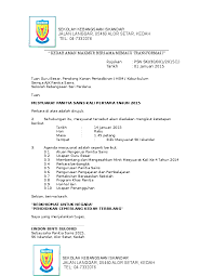 Pengerusi mesyuarat mengesahkan minit mesyuarat agung tahunan yang terdahulu menimbang laporan tahunan lembaga menimbang. Doc Surat Panggilan Mesyuarat Panitia Sains Kali Pertama 2015 Maizatul Jamaluddin Academia Edu