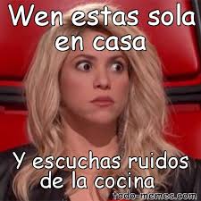 Chloe y su amigo liam pronto descubren que la casa esconde algo: Meme De Wen Estas Sola En Casa Y Escuchas Ruidos De La Cocina