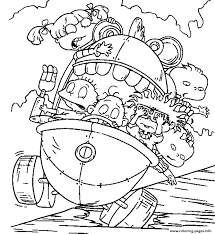 Promising his family and friends a cruise trip, stu causes them to miss the cruise and has them travelling on a small boat. Rugrats S Kidsa6d6 Coloring Pages Printable