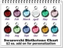 Swarovski Birthstone Crystal Add On To Bracelet 2 Dollars Each Personalized Gift Idea