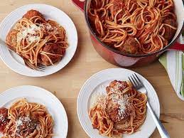 Spicy Turkey Meatballs And Spaghetti Recipe Spicy Turkey Meatballs Food Network Recipes Spaghetti Recipes