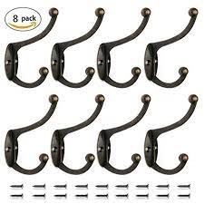 Amazon Com Aronydia Heavy Duty Coat Hooks Wall Mounted 8 Packs With 18 Screws 36 Lb Utility Hooks Heavy Duty Cup Hoo Coat Hooks Wall Mounted Key Cap Cup Hooks