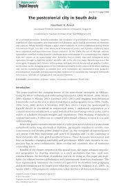PDF) The postcolonial city in South Asia
