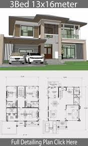 Number of floors 2 storey house bedroom 5 rooms toilet 4. Home Design Plan 13x16m With 3 Bedrooms Home Design With Plansearch Besthomeinteriors Modern House Plans Home Design Plans Architectural House Plans
