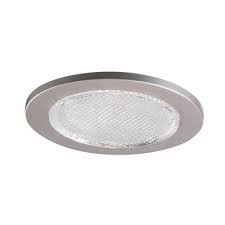 Halo 4 In Satin Nickel Recessed Ceiling Light Lensed Shower Trim 951sns The Home Depot Recessed Ceiling Lights Recessed Ceiling Ceiling Lights