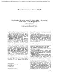 Como consecuencia del desarrollo de la terapia intensiva, ahora existe la. Muerte Cerebral En Pediatria Pdf Coma Angiografia